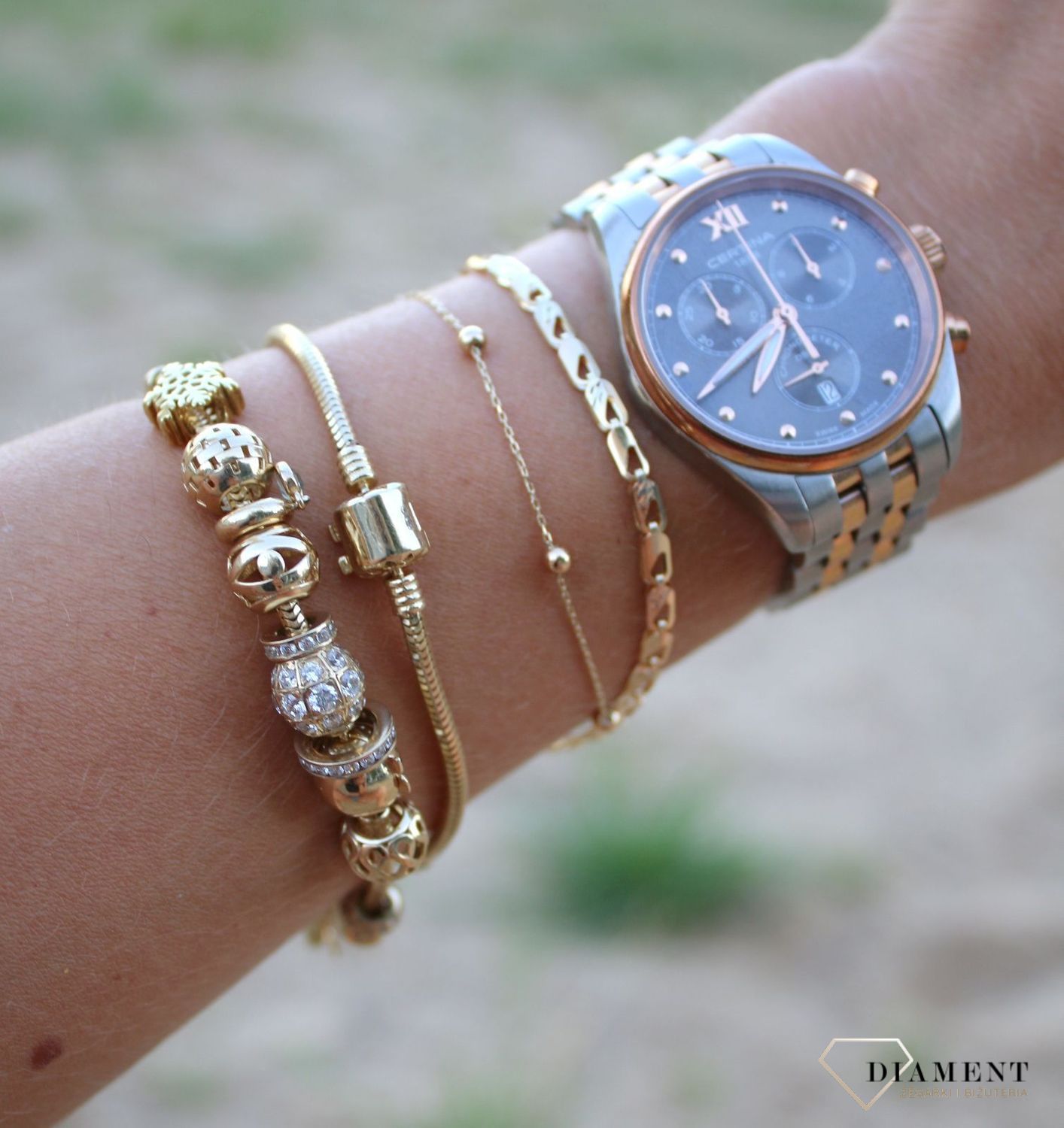 Złota zawieszka charms do bransoletki Yes 333 'Obrączka'v.jpg